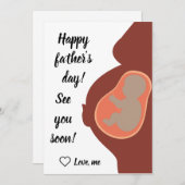 すぐにパーソナライズされたパパ、幸せな父の日ホーになる シーズンカード (正面/裏面)