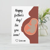 すぐにパーソナライズされたパパ、幸せな父の日ホーになる シーズンカード (スタンド正面)