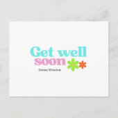 すぐにパーソナライズされたメッセージフローラ白 ポストカード (正面)