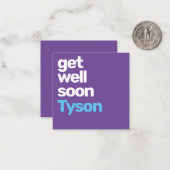 すぐにパープルミニマルカーシンプルドを取りモダン戻す ノートカード (正面/裏面インサイチュ)