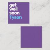 すぐにパープルミニマルカーシンプルドを取りモダン戻す ノートカード (正面/裏面)