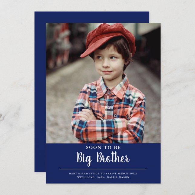 すぐにビッグブラザーブルー妊娠の発表になる (正面/裏面)