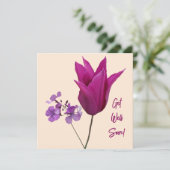 すぐにピンクチューリップかわいらしパープルフローラおもしろいを取得 シーズンカード (スタンド正面)