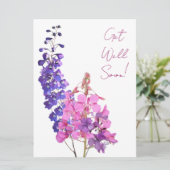 すぐにピンク色の紫かわいらし色のフローラシンプルおもしろいを取得 シーズンカード (スタンド正面)