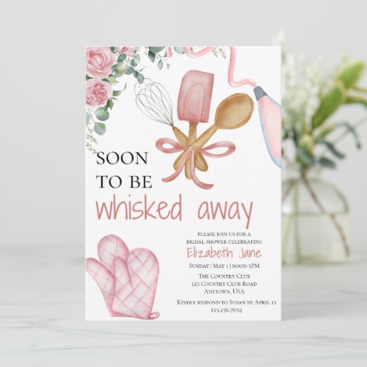 すぐにブライダルシャワー遠くにの招待状を泡立てる 招待状 (スタンド正面)