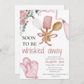 すぐにブライダルシャワー遠くにの招待状を泡立てる 招待状 (正面/裏面)