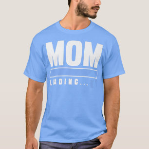 すぐにママになるベビージェンダー明かす男の子ブルーママL Tシャツ