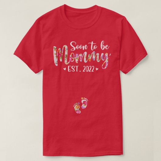 すぐにママになる2022妊娠発表71 Tシャツ (デザイン正面)