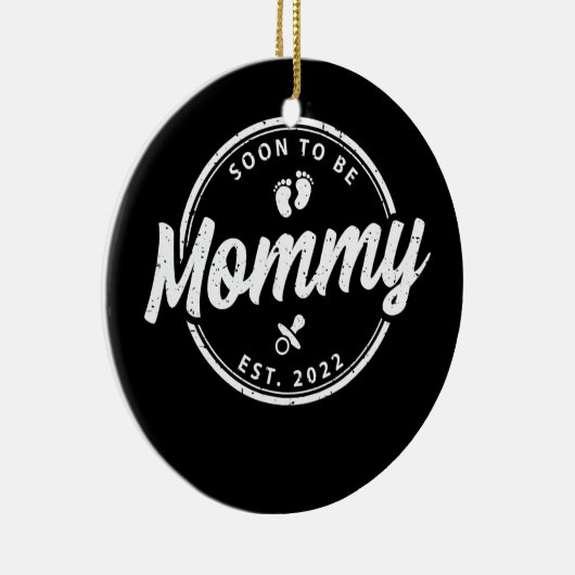 すぐにママになる2022新しいママ妊娠する セラミックオーナメント (右)