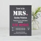 すぐにミセス・タイポグラフィ結婚のブライダルシャワー 招待状 (スタンド正面)