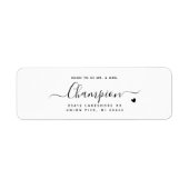 すぐにミニマルになる書道台本結婚の ラベル (正面)