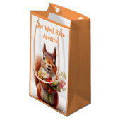 すぐにリスのかわいい名前を付けパーソナライズされたる スモールペーパーバッグ (正面アングル)