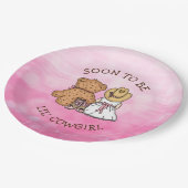 すぐにリルになる女性のカーボーイ |女の子の赤ちゃんシャワー ペーパープレート (アングル)