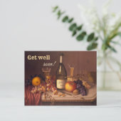 すぐにヴィンテージワイン絵画の葉書を入手 ポストカード (スタンド正面)