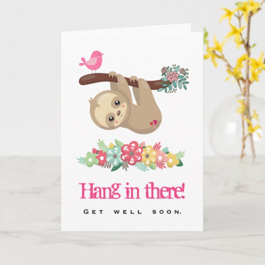 すぐに健康を取り戻つるす カード (黄色い花)