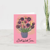 すぐに元気になる花束を作空白のる カード (正面)