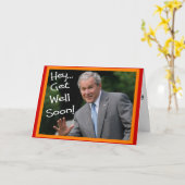 "すぐに元気に"ブッシュのグリーティングカード – 笑わされる- カード (黄色い花)