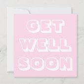 すぐに元気を出せ薄桃白モダンはっきりした カード (正面)