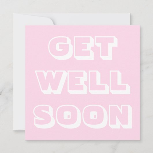 すぐに元気を出せ薄桃白モダンはっきりした カード (正面)