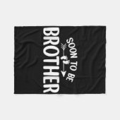 すぐに兄弟妊娠おもしろい発表Br フリースブランケット (正面(横))