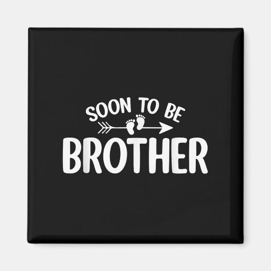 すぐに兄弟妊娠おもしろい発表Br マグネット (正面)