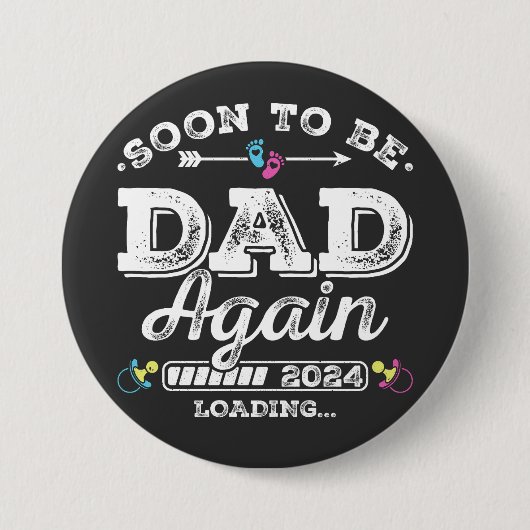 すぐに再びパパになる2024ロードラウンド 缶バッジ (正面)