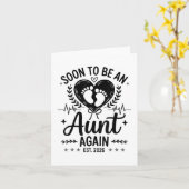 すぐに再び叔母になる2026妊娠アナウンセム カード (黄色い花)