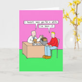 すぐに医者のオフィスでユーモアを解く カード (黄色い花)