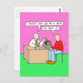 すぐに医者のオフィスでユーモアを解く ポストカード (正面/裏面)