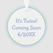 すぐに双子来の発表になる オーナメント (裏面)