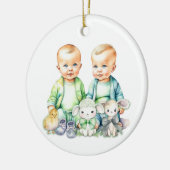 すぐに双子来の発表になる セラミックオーナメント (左)