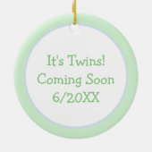 すぐに双子来の発表になる セラミックオーナメント (裏面)