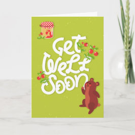 すぐに可愛いクマにジャムの挨拶 カード