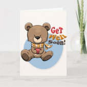 すぐに可愛いクマの挨拶をする カード (正面)