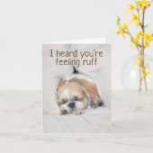 すぐに可愛い子犬しはつ眠りカードを取得 カード (黄色い花)