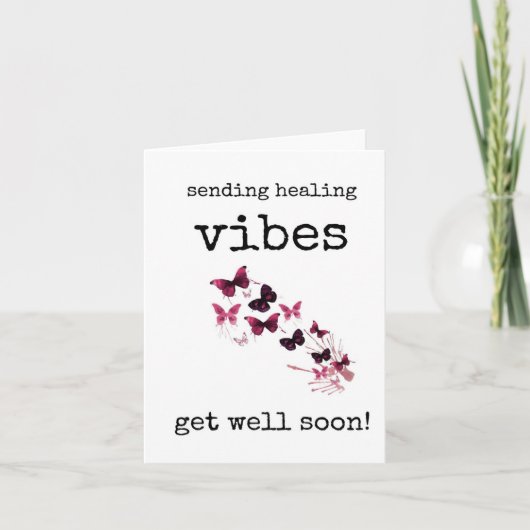 すぐに回復し、癒しの雰囲気を送る、蝶 カード (正面)