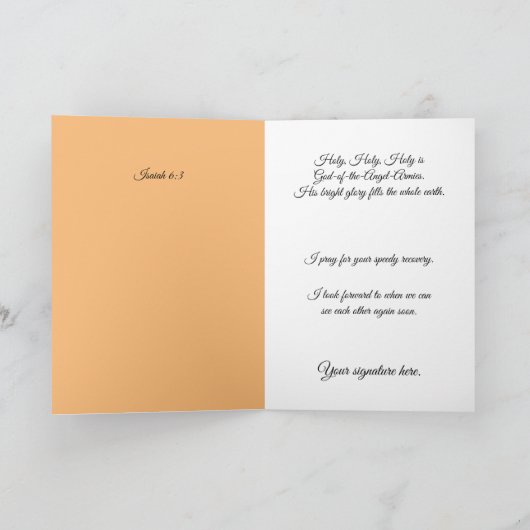 すぐに回復する天使の軍隊の神の宗教的なカード カード (内部)