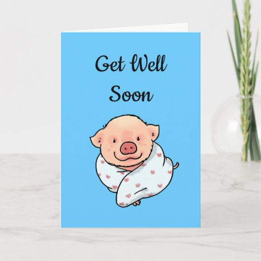 すぐに回復する（毛布に豚） カード (正面)