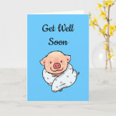 すぐに回復する（毛布に豚） カード (黄色い花)