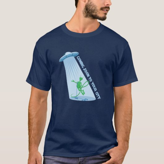 すぐに地球旅行の-黒 Tシャツ (正面)