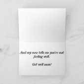 すぐに子犬のグリーティングカードを取得 カード (内部)