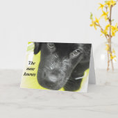 すぐに子犬のグリーティングカードを取得 カード (黄色い花)