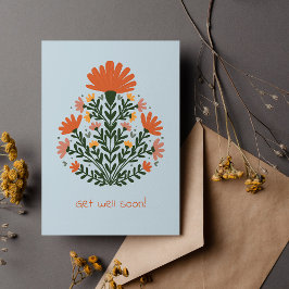 すぐに対称的なフローラ花束になる カード