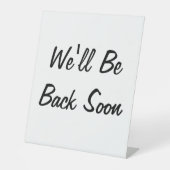 すぐに戻るショップカフェメッセージTabletop 台座サイン (正面)