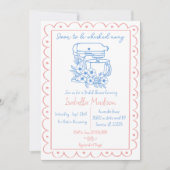 すぐに手遠くに引きブライダルシャワー 招待状 (正面)