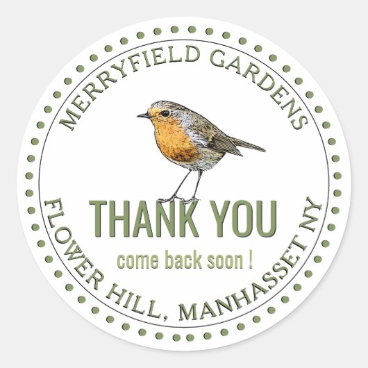 すぐに来お礼を ラウンドシール (正面)