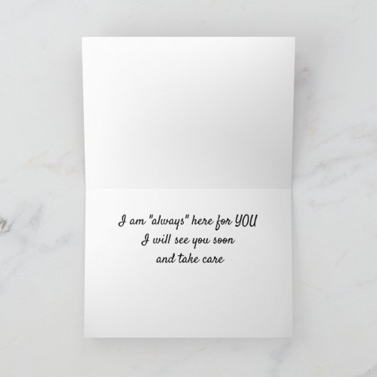 すぐに来ます カード (内部)