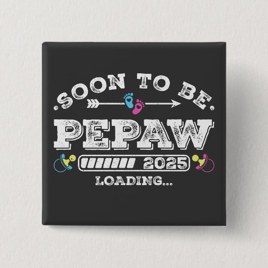 すぐに来るPepaw 2025ロード正方形のボタン 缶バッジ (正面)