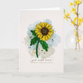 すぐに水の色のひまわりが良くなる カード (黄色い花)