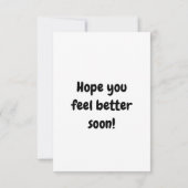 すぐに水の色のフラットグリーティングカードを取得 サンキューカード (裏面)